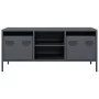 TV-Möbel aus kaltgewalztem Stahl in Anthrazit 101,5x39x43,5 cm von , TV-Möbel - Ref: Foro24-851300, Preis: 88,32 €, Rabatt: %
