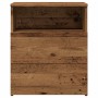 Mesita de noche madera de ingeniería envejecida 50x32x60 cm de , Mesitas de noche - Ref: Foro24-856564, Precio: 53,00 €, Desc...