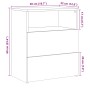 Mesita de noche madera de ingeniería roble artisan 50x32x60 cm de , Mesitas de noche - Ref: Foro24-856566, Precio: 71,41 €, D...