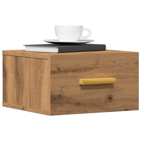Mesita de noche de pared color roble artisan 35x35x20 cm de , Mesitas de noche - Ref: Foro24-857065, Precio: 34,67 €, Descuen...