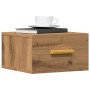 Wall-mounted bedside table in artisan oak color, 35x35x20 cm. by , Nightstands - Ref: Foro24-857065, Price: 33,48 €, Discount: %