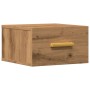 Wall-mounted bedside table in artisan oak color, 35x35x20 cm. by , Nightstands - Ref: Foro24-857065, Price: 33,48 €, Discount: %