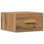 Wall-mounted bedside table in artisan oak color, 35x35x20 cm. by , Nightstands - Ref: Foro24-857065, Price: 32,95 €, Discount: %