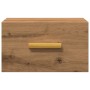 Wall-mounted bedside table in artisan oak color, 35x35x20 cm. by , Nightstands - Ref: Foro24-857065, Price: 33,48 €, Discount: %