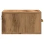 Wall-mounted bedside table in artisan oak color, 35x35x20 cm. by , Nightstands - Ref: Foro24-857065, Price: 32,95 €, Discount: %