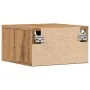 Wall-mounted bedside table in artisan oak color, 35x35x20 cm. by , Nightstands - Ref: Foro24-857065, Price: 32,95 €, Discount: %