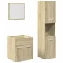 3-piece bathroom furniture set made of Sonoma oak plywood. by , Bathroom furniture - Ref: Foro24-3324992, Price: 91,32 €, Dis...