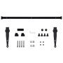 Kit mini puerta corredera de armario acero carbono 152 cm de vidaXL, Marcos de puertas - Ref: Foro24-148023, Precio: 22,92 €,...