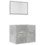 Set muebles de baño 2 piezas madera contrachapada gris hormigón de , Muebles de baño - Ref: Foro24-856373, Precio: 66,56 €, D...