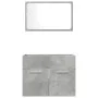 Set muebles de baño 2 piezas madera contrachapada gris hormigón de , Muebles de baño - Ref: Foro24-856373, Precio: 66,56 €, D...