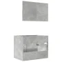 Set muebles de baño 2 piezas madera contrachapada gris hormigón de , Muebles de baño - Ref: Foro24-856373, Precio: 66,56 €, D...