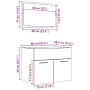 Set muebles de baño 2 piezas madera contrachapada gris hormigón de , Muebles de baño - Ref: Foro24-856373, Precio: 66,56 €, D...