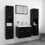 Badezimmerschrank-Set aus schwarzer Holzwerkstoffplatte von , Badezimmermöbel - Ref: Foro24-3071496, Preis: 317,88 €, Rabatt: %