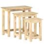 Stackable tables, set of 3, made of solid mango wood. by , Side tables - Ref: Foro24-287489, Price: 158,23 €, Discount: %
