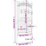 Black coated steel spear point fence gate 103x225cm by , garden gates - Ref: Foro24-151093, Price: 267,92 €, Discount: %