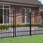 Puerta de valla punta lanza acero recubierto negro 103x175cm de , Puertas de jardín - Ref: Foro24-151091, Precio: 162,72 €, D...