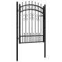 Black coated steel spear point fence gate 103x175cm by , garden gates - Ref: Foro24-151091, Price: 159,49 €, Discount: %