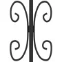 Black coated steel spear point fence gate 103x175cm by , garden gates - Ref: Foro24-151091, Price: 159,49 €, Discount: %