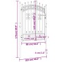 Black coated steel spear point fence gate 103x175cm by , garden gates - Ref: Foro24-151091, Price: 162,61 €, Discount: %