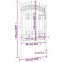 Black coated steel spear point fence gate 103x175cm by , garden gates - Ref: Foro24-151091, Price: 159,49 €, Discount: %