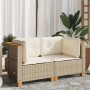 Corner garden sofas with 2 synthetic rattan beige cushions by , Outdoor sofas - Ref: Foro24-365916, Price: 165,73 €, Discount: %