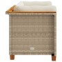 Corner garden sofas with 2 synthetic rattan beige cushions by , Outdoor sofas - Ref: Foro24-365916, Price: 165,73 €, Discount: %