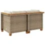 Sofás de esquina jardín con cojines 2 uds ratán sintético beige de , Sofás de exterior - Ref: Foro24-365916, Precio: 173,59 €...