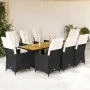 Set de comedor de jardín 9 pzas y cojines ratán sintético negro von , Gartensets - Ref: Foro24-3276862, Preis: 1,00 €, Rabatt: %