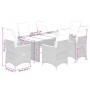 Set de mesa y sillas de jardín 7 pzas y cojines ratán PE negro von , Gartensets - Ref: Foro24-3276965, Preis: 885,41 €, Rabat...