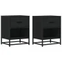Mesitas de noche 2 uds madera ingeniería negro 40x31x50 cm de , Mesitas de noche - Ref: Foro24-848685, Precio: 84,01 €, Descu...
