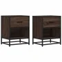 Mesitas noche 2 uds madera ingeniería marrón roble 40x31x50 cm von , Nachttische - Ref: Foro24-848693, Preis: 75,69 €, Rabatt: %