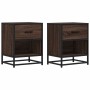 Mesitas noche 2 uds madera ingeniería marrón roble 40x31x50 cm von , Nachttische - Ref: Foro24-848693, Preis: 76,64 €, Rabatt: %