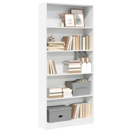 Estantería de madera de ingeniería blanca 80x24x176 cm by , Bookcases and shelves - Ref: Foro24-857853, Price: 80,14 €, Disco...
