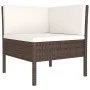 4-piece garden furniture set and brown synthetic rattan cushions by vidaXL, Garden sets - Ref: Foro24-3056965, Price: 297,19 ...
