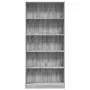 Estantería de madera de ingeniería gris Sonoma 80x24x176 cm de , Librerías y estanterías - Ref: Foro24-857858, Precio: 73,89 ...