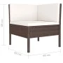 4-piece garden furniture set and brown synthetic rattan cushions by vidaXL, Garden sets - Ref: Foro24-3056965, Price: 297,19 ...