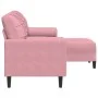 Sofá de 3 plazas con taburete de terciopelo rosa180 cm by , Sofas - Ref: Foro24-3278270, Price: 364,90 €, Discount: %