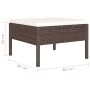 4-piece garden furniture set and brown synthetic rattan cushions by vidaXL, Garden sets - Ref: Foro24-3056965, Price: 297,19 ...