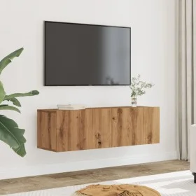 Muebles para TV de pared 2 uds roble artesanal 100x30x30 cm by , TV Furniture - Ref: Foro24-857018, Price: 86,97 €, Discount: %