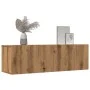 Muebles para TV de pared 2 uds roble artesanal 100x30x30 cm by , TV Furniture - Ref: Foro24-857018, Price: 88,38 €, Discount: %