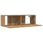 Muebles para TV de pared 2 uds roble artesanal 100x30x30 cm by , TV Furniture - Ref: Foro24-857018, Price: 88,38 €, Discount: %