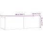 Muebles para TV de pared 2 uds roble artesanal 100x30x30 cm by , TV Furniture - Ref: Foro24-857018, Price: 88,38 €, Discount: %