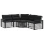 Sofá de jardín forma de L con cojines reposapiés ratán PE negro von , Outdoor-Sofas - Ref: Foro24-365893, Preis: 348,73 €, Ra...