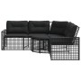 Sofá de jardín forma de L con cojines reposapiés ratán PE negro von , Outdoor-Sofas - Ref: Foro24-365893, Preis: 348,73 €, Ra...