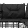 Sofá de jardín forma de L con cojines reposapiés ratán PE negro by , Outdoor sofas - Ref: Foro24-365893, Price: 342,05 €, Dis...