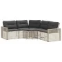 Sofá de jardín forma L cojines y taburete ratán PE gris claro by , Outdoor sofas - Ref: Foro24-365898, Price: 351,26 €, Disco...