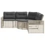 Sofá de jardín forma L cojines y taburete ratán PE gris claro by , Outdoor sofas - Ref: Foro24-365898, Price: 351,26 €, Disco...