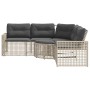 Sofá de jardín forma L cojines y taburete ratán PE gris claro von , Outdoor-Sofas - Ref: Foro24-365898, Preis: 358,10 €, Raba...