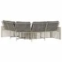 Sofá de jardín forma L cojines y taburete ratán PE gris claro by , Outdoor sofas - Ref: Foro24-365898, Price: 351,26 €, Disco...
