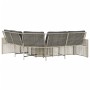 Sofá de jardín forma L cojines y taburete ratán PE gris claro von , Outdoor-Sofas - Ref: Foro24-365898, Preis: 358,10 €, Raba...